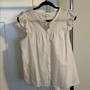 Madewell | Ruffle Sleeve Bib Top